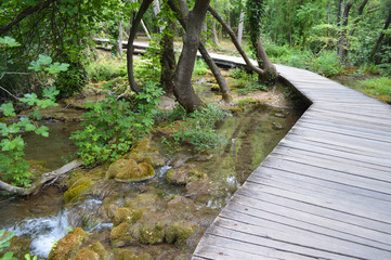 Krka park catwalk in croatia