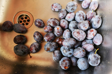 Ripe Plums Background