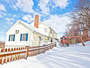 House in snow