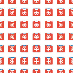 first aid seamless pattern. Vector