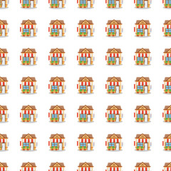 Fototapeta premium Store seamless pattern. Vector