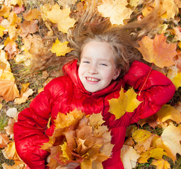 Girl at autumn