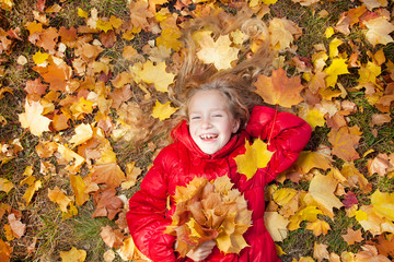 Girl at autumn