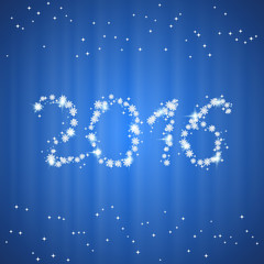 Christmas and New Year 2016 blurry vector background 