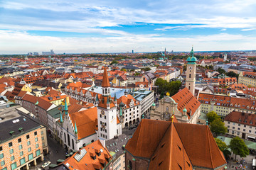 Fototapeta na wymiar Aerial view of Munich