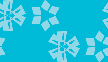 Scattered Blue Snowflake Background