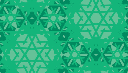 Green Kaleidoscope Background Pattern