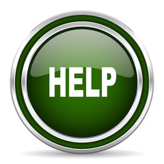help green glossy web icon