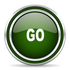 go green glossy web icon
