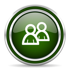 forum green glossy web icon