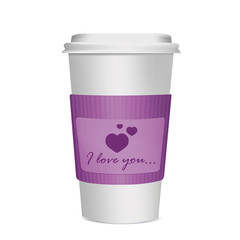 disposable cup over white color background