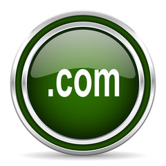 com green glossy web icon