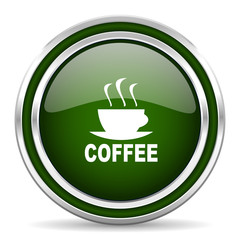 espresso green glossy web icon