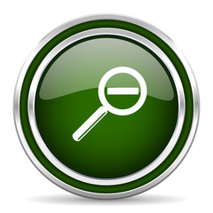 lens green glossy web icon