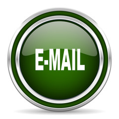 email green glossy web icon