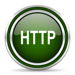 http green glossy web icon