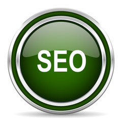 seo green glossy web icon