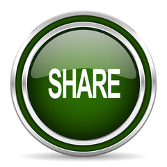 share green glossy web icon