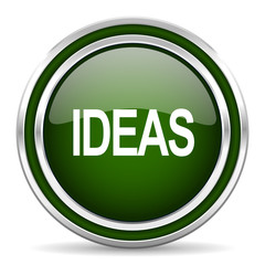 ideas green glossy web icon