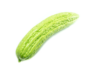 Bitter gourd on white background