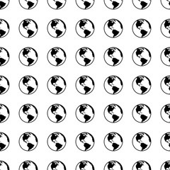 Earth seamless pattern. Vector