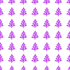 Christmas trees seamless pattern. Vector