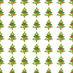 Christmas trees seamless pattern. Vector