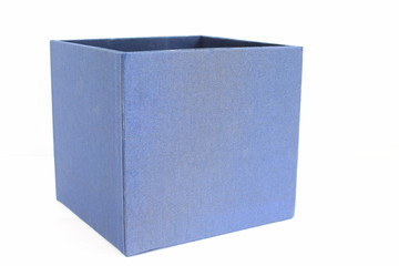 Blue box on white background