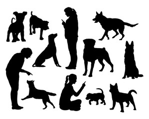 Dog training silhouettes
