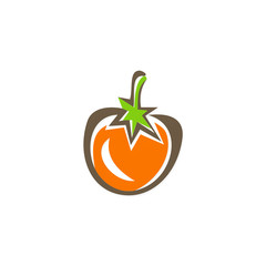 tomato fruit vegetable vector logo