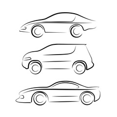 silhouette of the car