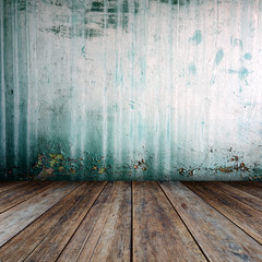 Interior grunge room.