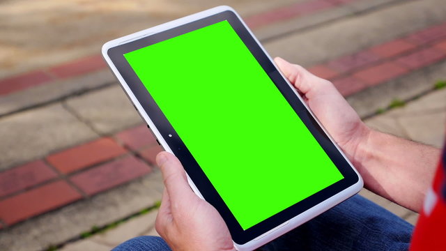 Green Screen iPad in Portrait Mode 3580