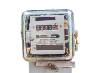 Watt hour Electric meter measurement tool home use front view is