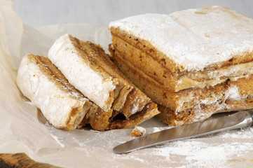 Homemade apple paste (marshmallow) close-up