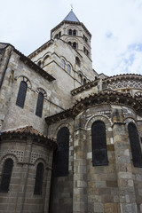 Fototapeta na wymiar Basilica of Notre-Dame du Port in Clermont-Ferrand in France