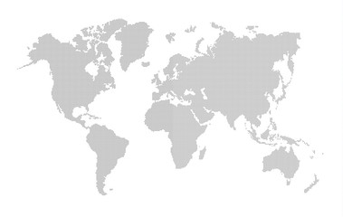 Fototapeta na wymiar Vector dotted world map.