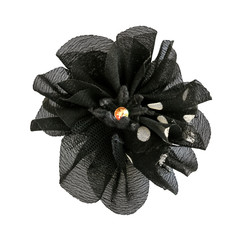 Black bow with a stone in the center