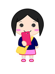 スマホを使う子供