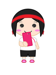 スマホを使う子供