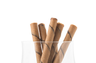wafer stick on white background