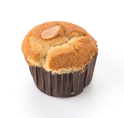 banana cake on white background