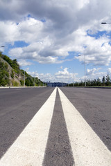 Naklejka premium Empty street