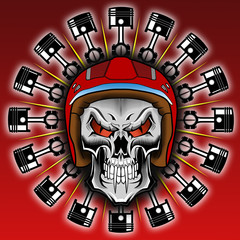Crânio Capacete Corrida 3