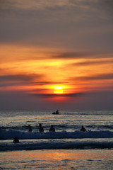 sunset on beach
