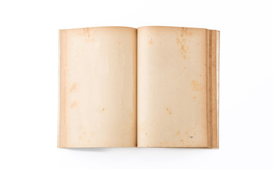 old book on white background