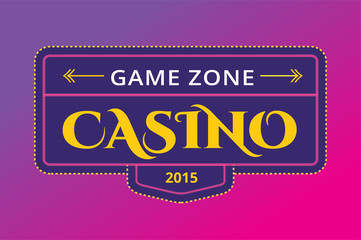 Casino logo icon poker cards or game and money