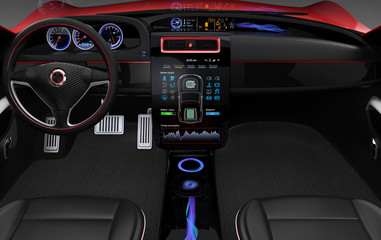 Electric car multimedia interface design concept. © chesky