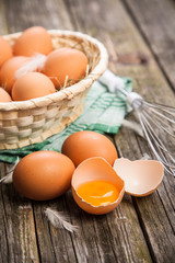 Fresh organic eggs