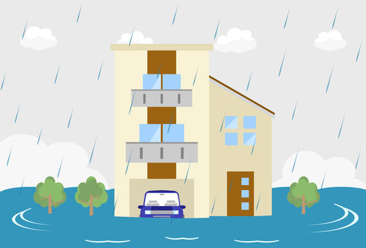 洪水　住宅